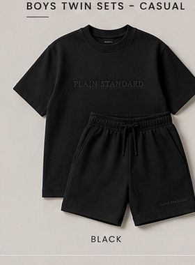 Boys Casual Twin Set in Black